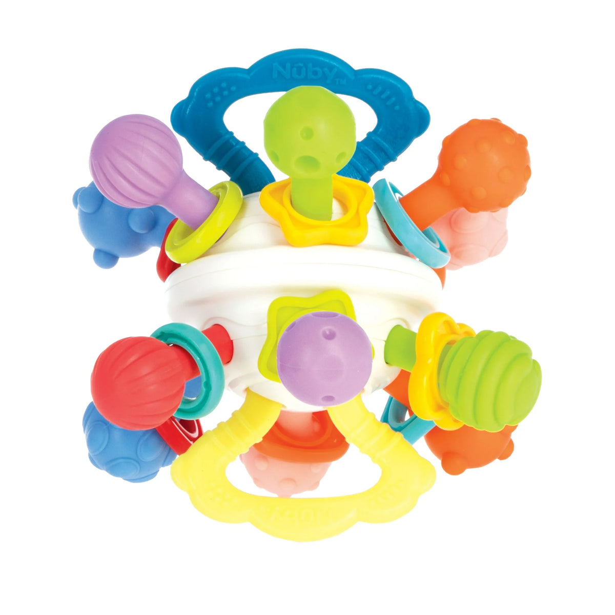 Textured Baby Teething Ball Rattle